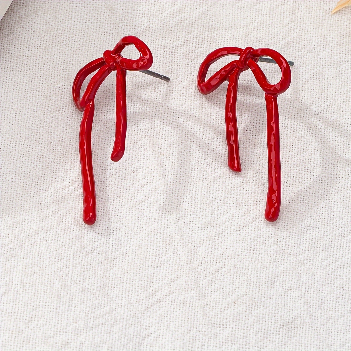 Hollow-Out Large Bow Stud Earrings